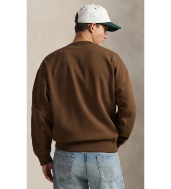 Polo Ralph Lauren Luźna bluza polarowa z grafiką, brązowa