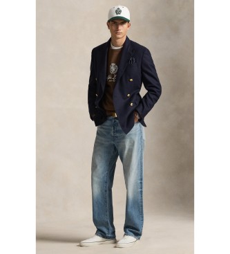 Polo Ralph Lauren Luźna bluza polarowa z grafiką, brązowa