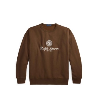 Polo Ralph Lauren Luźna bluza polarowa z grafiką, brązowa