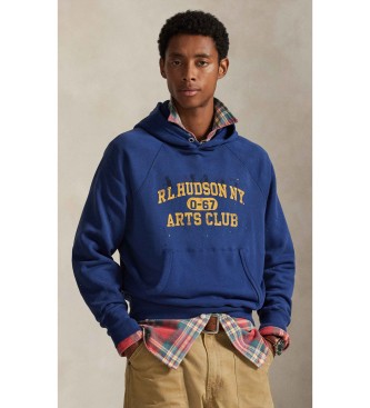 Polo Ralph Lauren Camisola de l� com gr�fico vintage azul