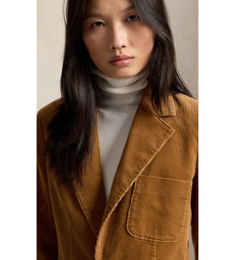 Polo Ralph Lauren Beige corduroyblazer met enkele knoopsluiting