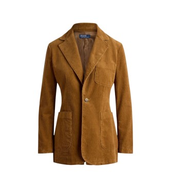 Polo Ralph Lauren Beige corduroyblazer met enkele knoopsluiting