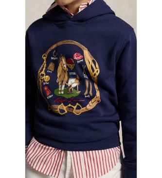 Polo Ralph Lauren Fleece sweater met marine Beer Polo