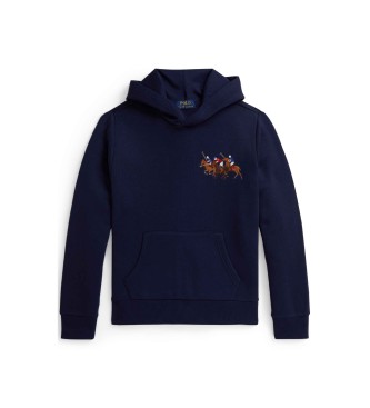 Polo Ralph Lauren Fleece sweatshirt met driedubbel marine paard