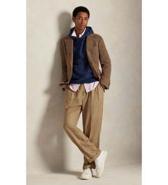 Polo Ralph Lauren Felpa in spugna con cappuccio blu marino