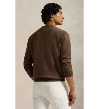 Polo Ralph Lauren Brązowa bluza z podwójnej dzianiny