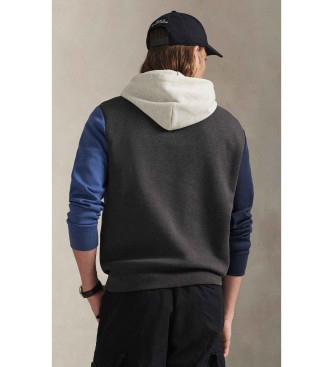 Polo Ralph Lauren Camisola com capuz de malha dupla cinzenta escura com capuz