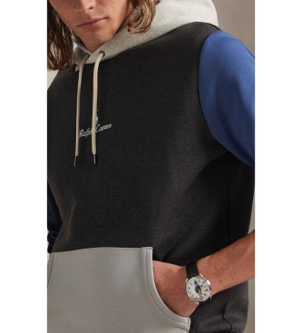 Polo Ralph Lauren Camisola com capuz de malha dupla cinzenta escura com capuz