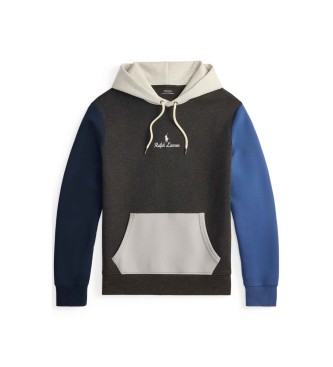 Polo Ralph Lauren Camisola com capuz de malha dupla cinzenta escura com capuz