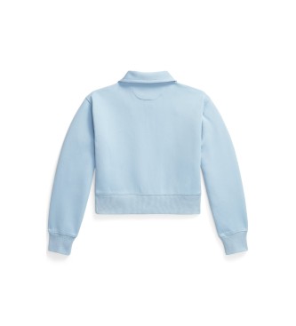 Polo Ralph Lauren Dubbel gebreid sweatshirt met blauwe vierkante snit