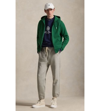 Polo Ralph Lauren Felpa in maglia doppia e zip verde