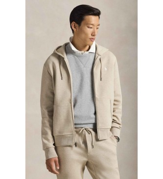 Polo Ralph Lauren Dubbelstickad tr�ja med beige dragkedja