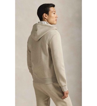 Polo Ralph Lauren Dubbelstickad tr�ja med beige dragkedja