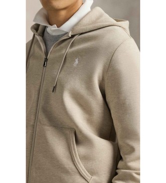 Polo Ralph Lauren Dubbelstickad tr�ja med beige dragkedja