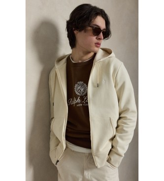 Polo Ralph Lauren Felpa in maglia doppia con cerniera beige