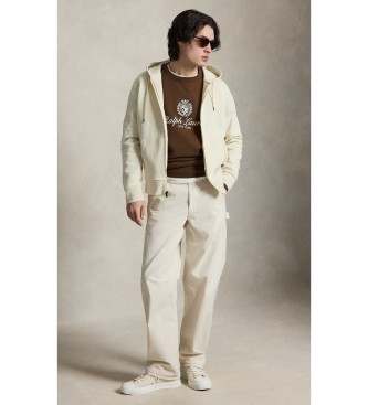 Polo Ralph Lauren Felpa in maglia doppia con cerniera beige