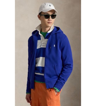 Polo Ralph Lauren Felpa in maglia doppia con zip blu