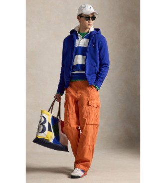 Polo Ralph Lauren Felpa in maglia doppia con zip blu