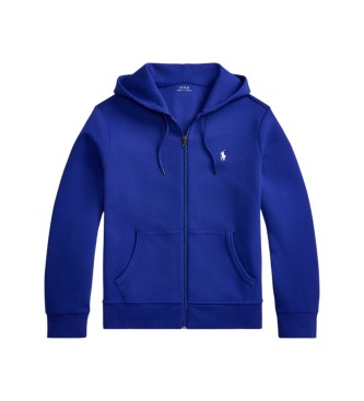 Polo Ralph Lauren Felpa in maglia doppia con zip blu