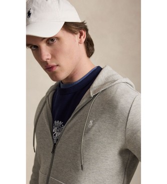 Polo Ralph Lauren Felpa in maglia doppia con zip grigia