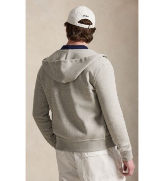 Polo Ralph Lauren Felpa in maglia doppia con zip grigia