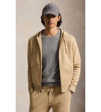 Polo Ralph Lauren Felpa in doppio punto con cerniera beige