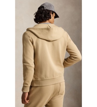Polo Ralph Lauren Felpa in doppio punto con cerniera beige
