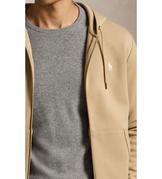 Polo Ralph Lauren Felpa in doppio punto con cerniera beige