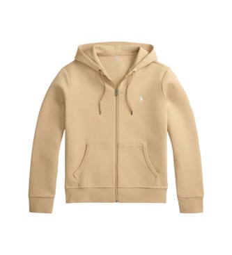 Polo Ralph Lauren Felpa in doppio punto con cerniera beige