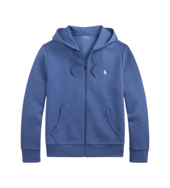 Polo Ralph Lauren Felpa in maglia doppia con zip blu