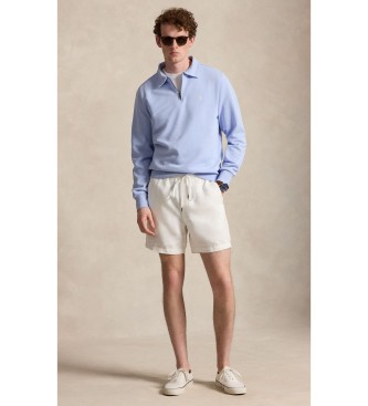 Polo Ralph Lauren Felpa in spugna con zip corta blu