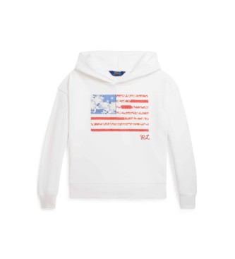 Polo Ralph Lauren White cotton terry hoodie sweatshirt