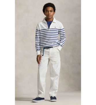 Polo Ralph Lauren Camisola de malha felpuda francesa às riscas
