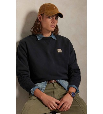 Polo Ralph Lauren Bluza frotte Relaxed Fit czarna