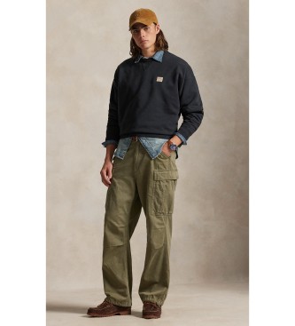 Polo Ralph Lauren Bluza frotte Relaxed Fit czarna