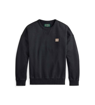 Polo Ralph Lauren Bluza frotte Relaxed Fit czarna