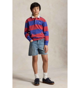 Polo Ralph Lauren Polo de rugby en �ponge bleue, rouge