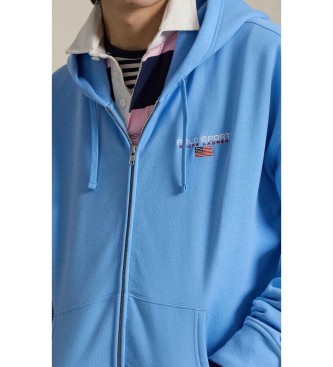 Polo Ralph Lauren Bluza polarowa Polo Sport z kapturem niebieska