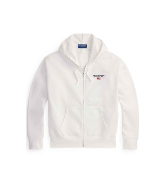 Polo Ralph Lauren Bluza z kapturem Polo Sport z białego polaru