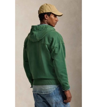 Polo Ralph Lauren Zielona bluza polarowa frotte o luźnym kroju