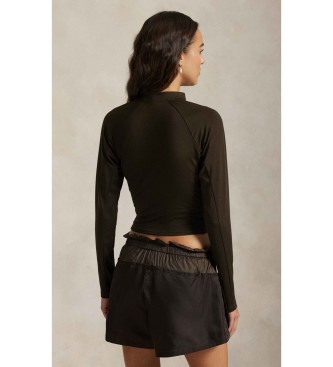 Polo Ralph Lauren Bruin fluweelachtig jersey gebreid sweatshirt