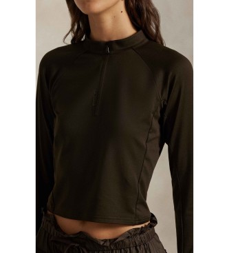 Polo Ralph Lauren Bruin fluweelachtig jersey gebreid sweatshirt