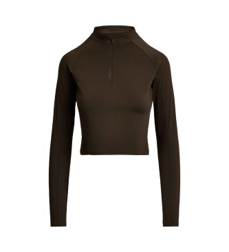 Polo Ralph Lauren Bruin fluweelachtig jersey gebreid sweatshirt