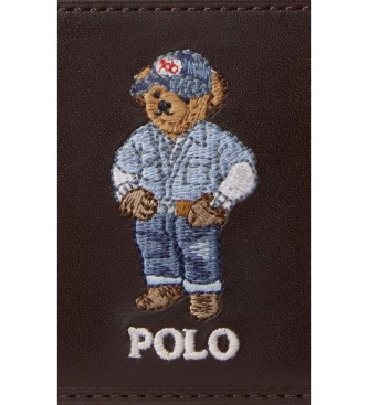 Polo Ralph Lauren Usnjeni nosilec kartic z rjavim medvedom Polo