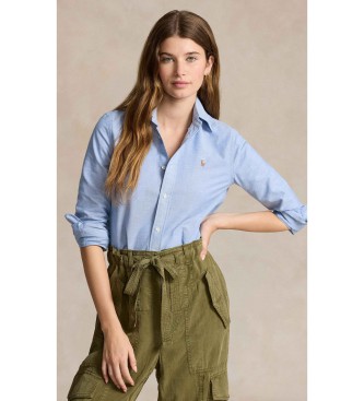 Polo Ralph Lauren Iconic oxford Stretch Slim fit skjorta blå