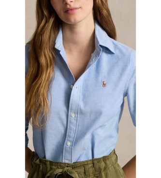 Polo Ralph Lauren Iconic oxford Stretch Slim fit skjorta blå