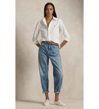Polo Ralph Lauren Das ikonische Stretch Slim Oxford-Hemd weiß