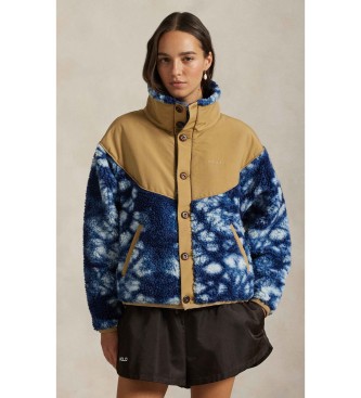 Polo Ralph Lauren Hybrid-Fleece/Ripstop-Jacke blau