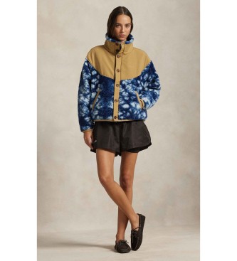 Polo Ralph Lauren Hybrid-Fleece/Ripstop-Jacke blau