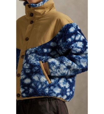 Polo Ralph Lauren Hybrid-Fleece/Ripstop-Jacke blau